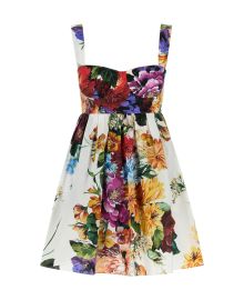 Dolce amp Gabbana Printed Poplin Dress italist at Italist